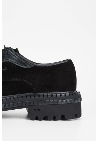 Tamer Tanca Erkek Hakiki Deri Casual Ayakkabı 537 3248 Erk Ayk Sk23/24 Sıyah Suet/ant Siyah