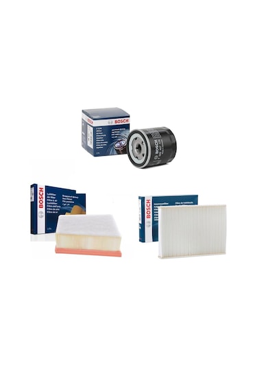 Renault Megane 4 1.5 Dcı 3'lü Filtre Seti 2015 - 2020 Bosch