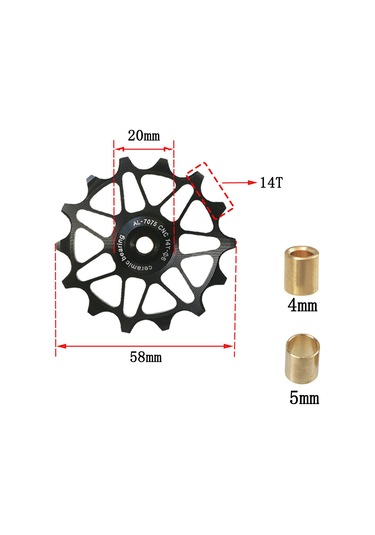 Teltree Bisiklet Metal Vites Değiştirici Rehberi - Seramik 12t Rulmanlı, Dağ Ve Yol Bisikletleri İçin Pürüzsüz Vites Geçişi Yeşil Yeşil