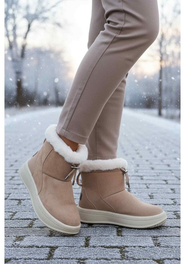 Aspor Vizon Kürklü Kadın Düz Bot Çok Renkli