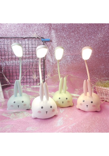 Akrobatik Şarjlı Tavşan Masa Lambası Yeşil