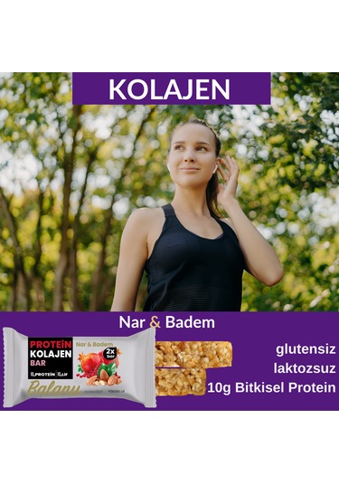 Meyveli Protein Bar Kolajen Nar & Badem 55 Gr