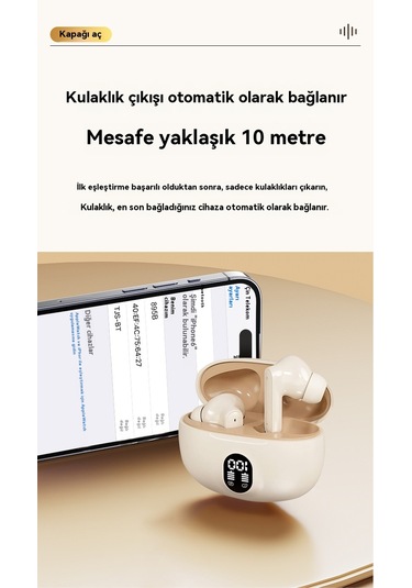 Aurora Kablosuz Mavi Kulaklıklar İyispor Gürtü Azaltma Kalitesine Sahiptir.