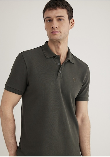 Mavi - Antrasit Polo Tişört 064946-71587 Antrasit