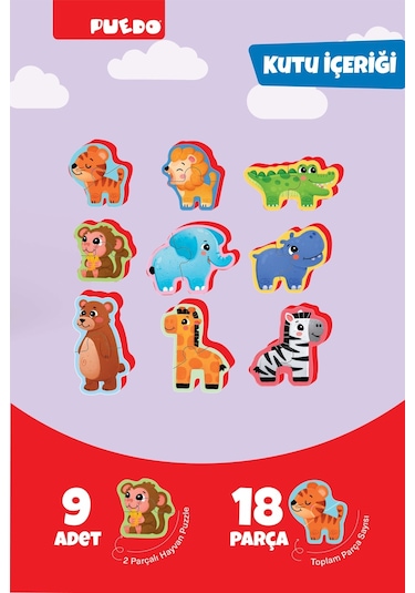 Puedo Ayakta Durabilen Bebek Puzzle Safari