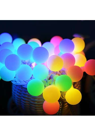 Güneş Enerjili 8 Modlu Dış MekanKamp Bahçe Ağaç Led Işık 50 Led 7 M