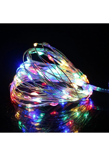 Kangvka Beyaz Led Işık Şeridi, 2 Metre 20 Led, Yatak Odası Dekorasyonu, Pil Kutusu İle. Beyaz