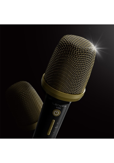 Lenyes S862 Su Geçirmez Mikrofonlu Çoklu Giriş Karaoke Bluetooth Hoparlör V5.3 120w Siyah