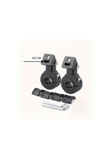 Dashanshop 2 Adet F02 Universal Elektrikli Motosiklet Spot Lambası Sabit Braketi Pil Yok