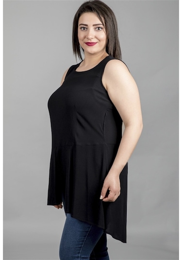Belden Detaylı Uzun Tunik-siyah Siyah