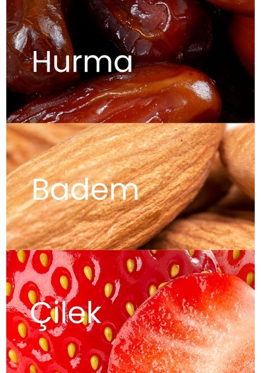 Meyveli Çilekli & Bademli Protein Topları 55gr X3 Adet