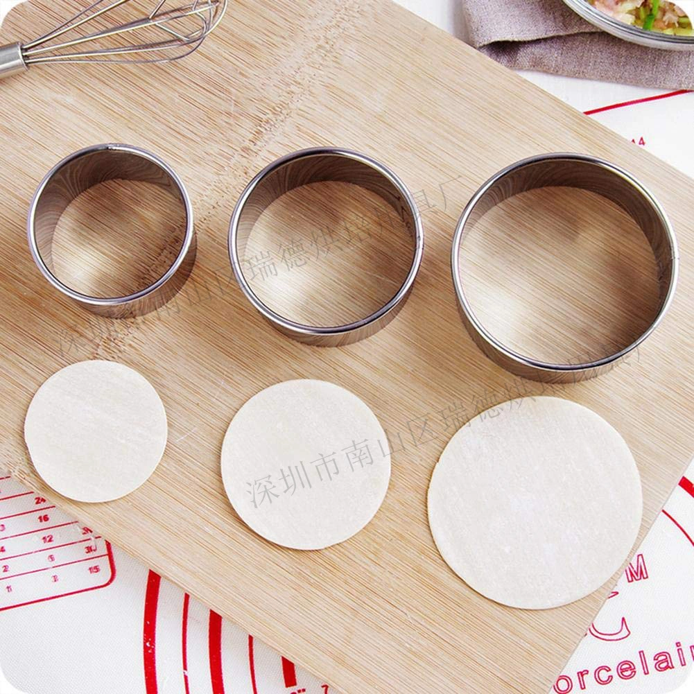 Konesam 3'lü Paslanmaz Çelik Yuvarlak Dalgalı Kek/börek Kalıbı - Formlama Aleti Seti