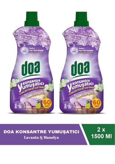 Doa Konsantre Çamaşır Yumuşatıcı Lavanta Manolya 1500 Ml X 2 Adet 2'li Set