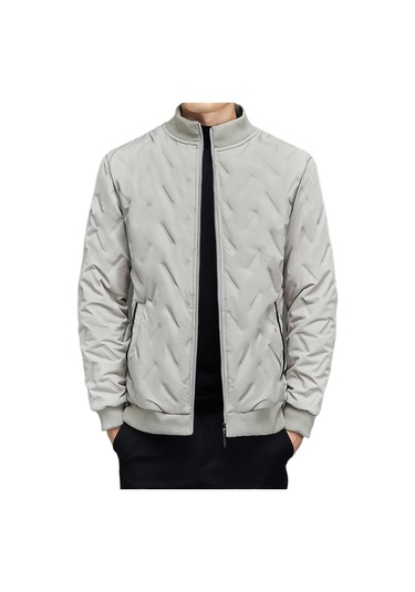 Erkekler İçin Tüylü Pamuklu Polar Astarlı Ceket Haki