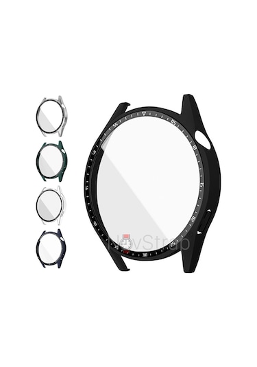 Huawei Watch Gt3 46Mm Temperli Cam Ekran Ve Kasa Koruyucu Sert Pc