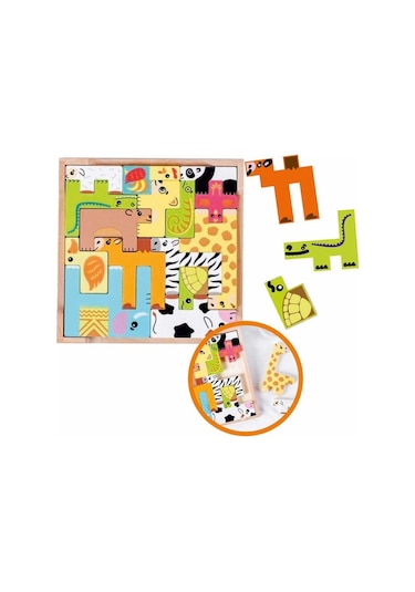 Ankebut 15 Parça Hayvanlı Puzzle 30534