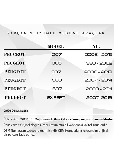 Citroen C3, Xsara Peugeot 207, 306 İçin Ön Cam Su Fıskiye Memesi