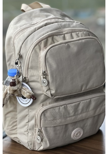 Nemo Group Sırt Çantası Bej Krinkıl Kumaş Suya Dayanıklı Bej