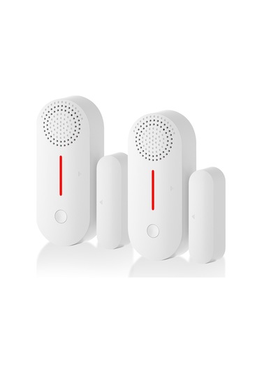 Moveevo Tuya Wifi Akıllı Pencere/kapı Sensörü, Uzaktan Kontrol, 100db Sesli Alarm, 2 Adet Paket Aaa Pil Dahil Değil