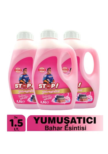 Stop Forte 3'lü Çamaşır Yumuşatıcı 1.5 Litre Bahar Esintisi