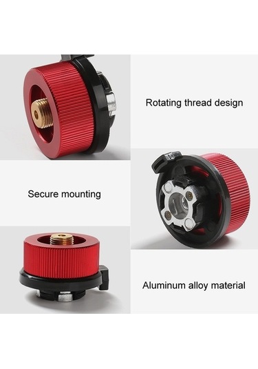 Prestigegoods Outdoors Camping Gas Cylinder Adapter With Oven Connection, Closed Valve, Multi-color Small Yellow, Lightweight Aluminum Alloy, Secure Lock, Universal Fit Çok Renkli