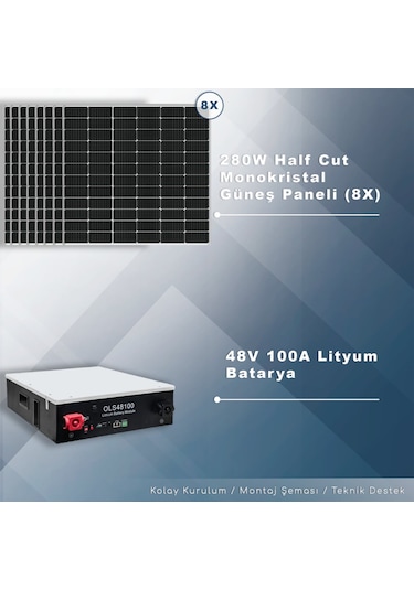 Matech 10 KW Solar Paket Sistem 10000W/gün