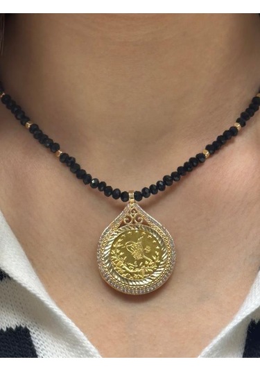 Baskı Reşat Altın Kolye Sarı Sarı Altın