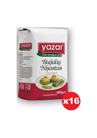 Yazar Buğday Nişastası 16 x 400 G