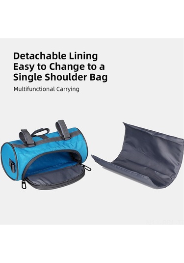 Padalink Bisiklet Çantası: 6.5" Ekranlı Su Geçirmez Tpu Telefon Tutucu, Çift Fermuarlı, Şok Emici Tasarım, Çıkarılabilir Kayış. Siyah