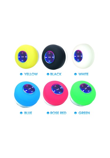 Youtek Sıcak Suya Dayanıklı Ipx4 Banyo Hoparlörü - Led Işıklı Süngerli Bluetooth 5.0 Hoparlör Siyah - Kolaysağlanma Ve Tf Kart Desteğiyle