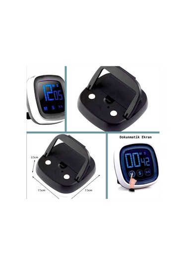 Omeniv Dokunmatik Ekran Alarm Timer Mutfak Pişirici Zamanlayıcı