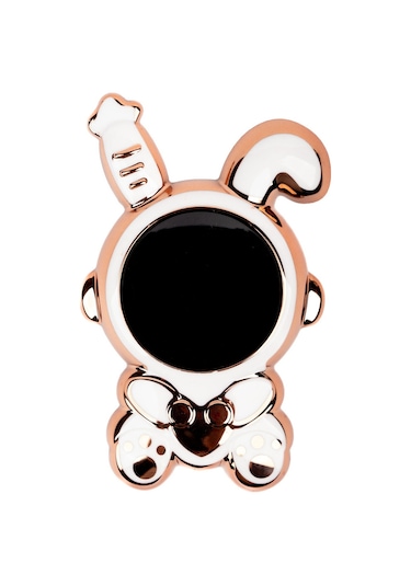 Kilifone - Telefon Standı Space Kalpli Astronot Figürlü Cep Telefon Standı - Beyaz - T27367 Beyaz