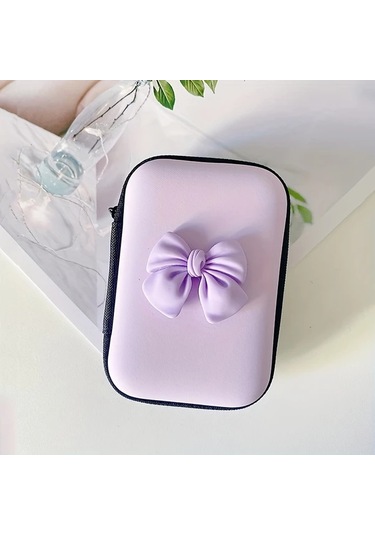 Awesomestore 1 Adet Yaratıcı Kelebek Şeklinde Mor Usb Sd Kart Taşıma Çantası