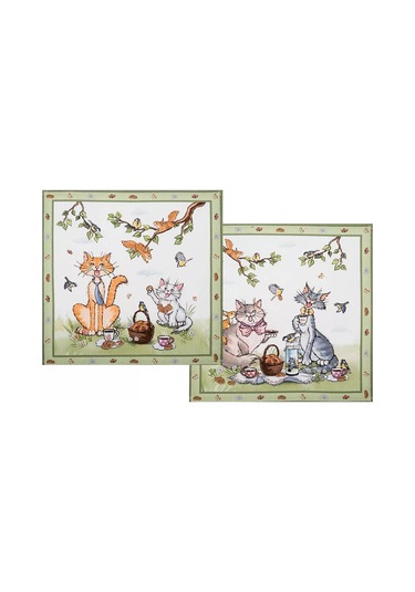 Lefard Servis Peçeteleri 2 Adet 40 40 Parmaklarınızı Yalayın 185148354 Yeşil