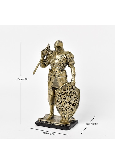 Suntek Şövalye Heykeli Hediye Koleksiyon Heykelciği Altın