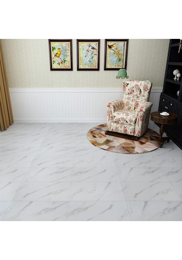 6 Adet 30cm X 60cm Yapışkanlı Colored-605 Floor Pvc Panel Yer Zemin Kaplama Paneli Arkası Kauçuklu