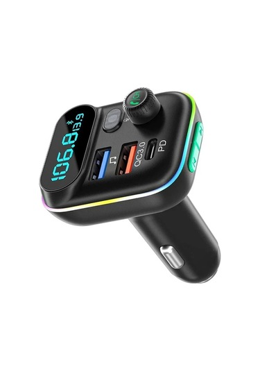 Xiaoguang Araba Fm Verici Hızlı Şarj Bluetooth 5.0 Pd Çift