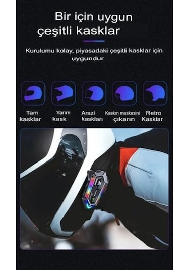 Motoyel Y20 Max Bluetooth 5.3 Kask Interkom 2 Kişi