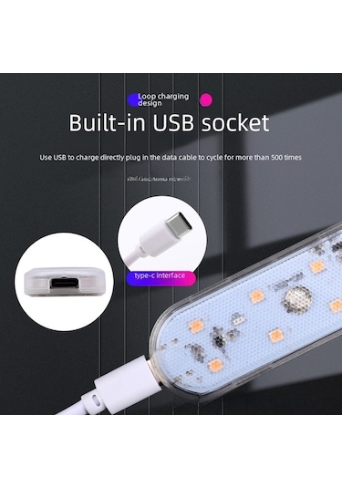 Neevoyu Araba Işıklı Dekorasyon: Dokunmatik Duyarlı İç Cephe Led Lambası, Usb Beslemeli, 8 Renkli Renk Değişimi, Uzun Ve Dairesel Model