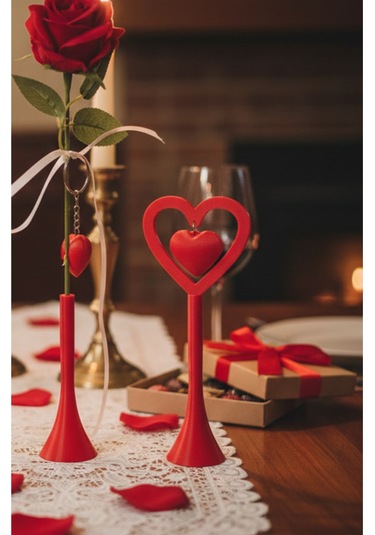 Romantik Masa Dekoru Sevgililer Günü - Yemek Masası Dekoru