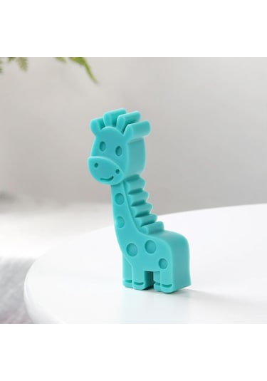 Tenfowee 4'lü Hayvan Şekilli Silikon Kalıp - Zürafa Fil Aslan Zebra - Mum, Kek Ve Yapıştırıcı Damlacığı Yapımı İçin - Çevre Dostu Silikon