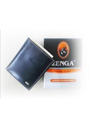 Zenga Deri Erkek Cüzdanı 237-04 Taba Siyah Siyah - Taba
