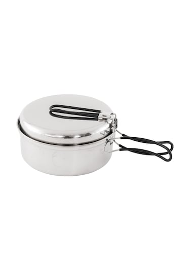 Easy Camp Tour Cook Set 3 Parça Paslanmaz Çelik Yemek Seti Gri