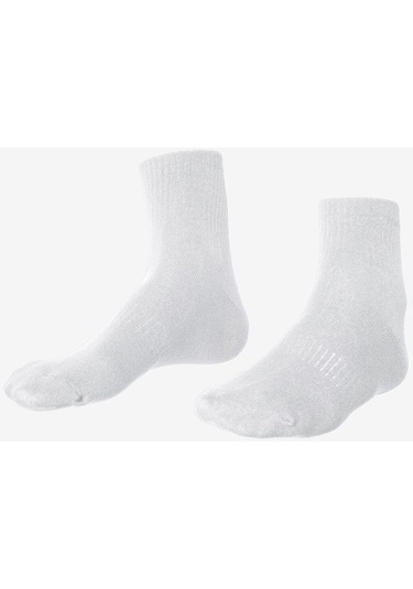 Lescon LA-3152 Beyaz Tekli Spor Tenis Çorap 36-40 Numara Beyaz