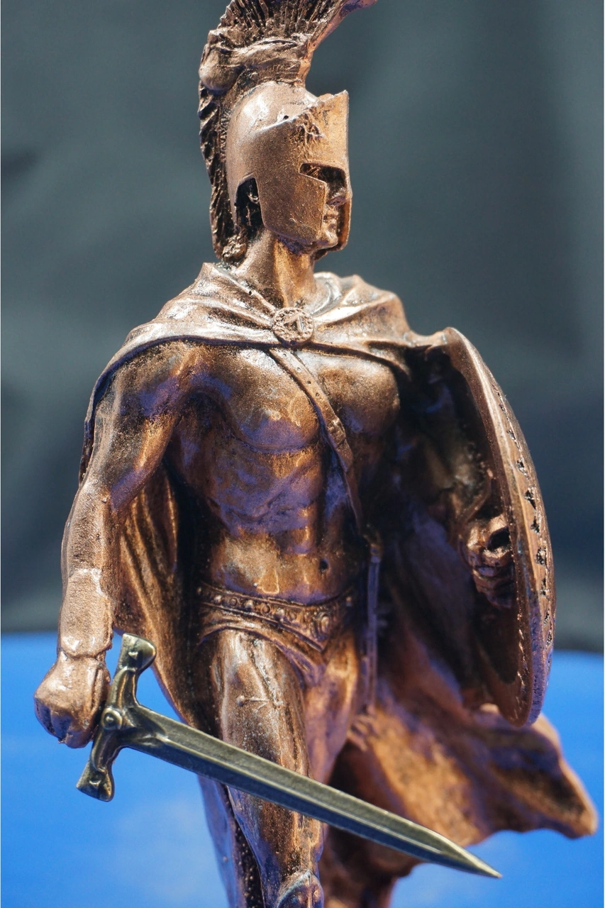 Antik Yunan Mitolojisi Leonidas Heykel Biblo Güç Ve Cesareti Yansıtan Dekoratif Aksesuar 25 Cm