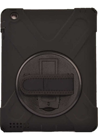 iPad Uyumlu  6 Air 2 Shrp Defender Tablet Silikon - Siyah Arka Kapak