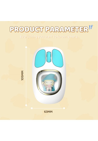 Pikacu Detaylı Sevimli Bluetooth Kablosuz Mouse Şarjlı Sessiz Çift Mod Kızlar Ve Çocuklar İçin Diğer