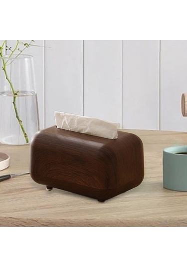 Pazly Suntek Peçete Mendil Kutusu Kapağı Kahverengi Ev Dekoru Oj - Pratik Ve Şık Kahverengi