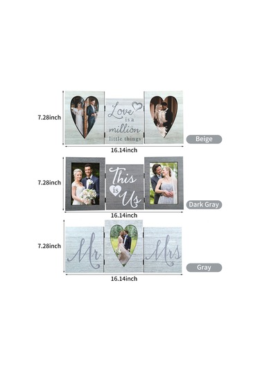 Hfambition Katlanabilir Ahşap Fotoğraf Çerçevesi - Jm00671 Ev Dekorasyonu Ve Düğün Süsü