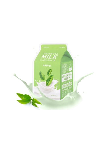 Missha Hassas Ciltler İçin Stres Karşıtı Yaprak Maske(Yeşil Çay-Süt) APIEU Green Tea Milk One-Pack